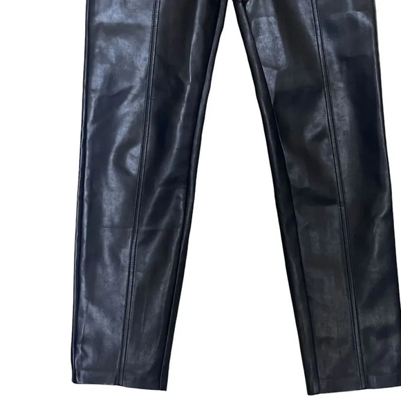Aritzia Wilfred Rebel Black Faux Leather Straight Leg Pants Size 0 - Picture 8 of 12
